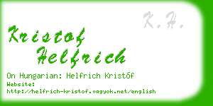 kristof helfrich business card