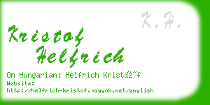 kristof helfrich business card